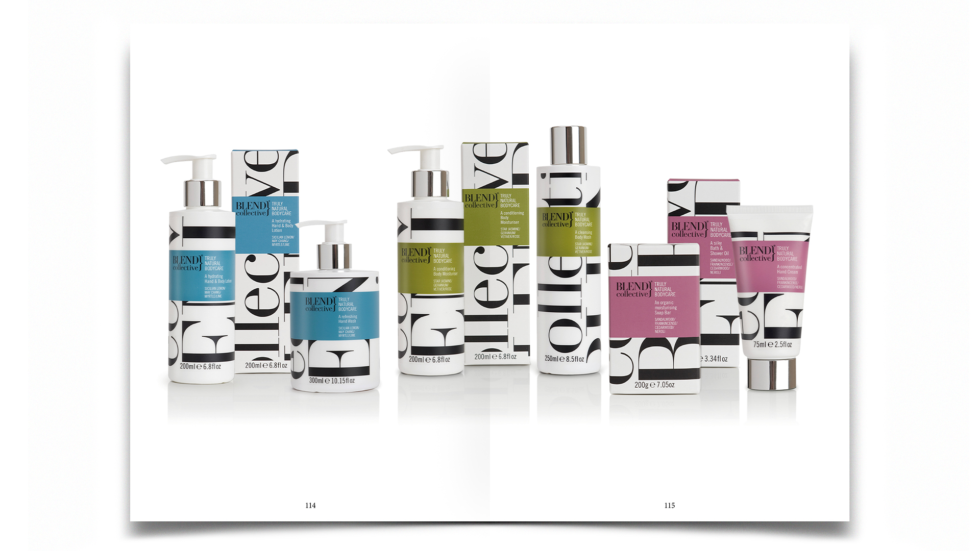 R Design, Inspired Common Sense, Blend Collective, Truly Natural Bodycare, Blend Collective Range, Packaging design