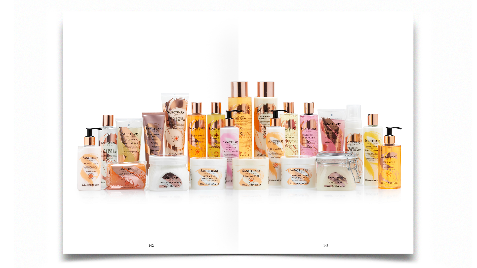 R Design, Inspired Common Sense,Sanctuary Spa Body Range, Sanctuary Spa packaging design.