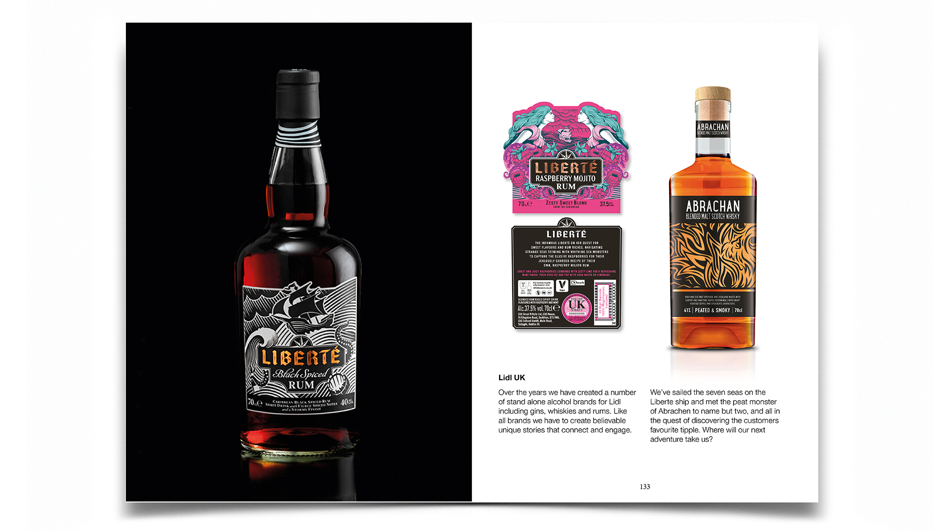 R Design, Inspired Common Sense, Lidl UK, Liberte Rum, Abrachan whisky, drinks packaging design